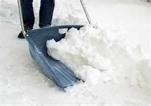 white snow shovel safety- masi polar plus ergonomic snow pusher shovel-erg